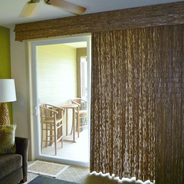 The difference woven wood sliding treatments can make...