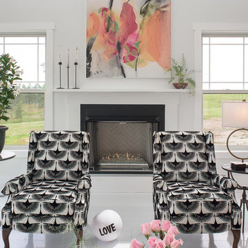 The Farmhouse Living room - Design by Dawn D Totty Design Jasper Highlands, TN