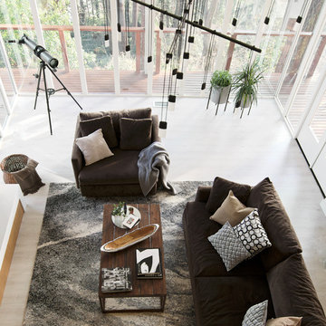 The Glass House: Modern Living & Dining Room Design