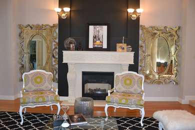 Example of a trendy living room design in Sacramento