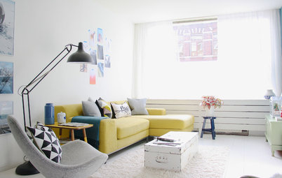 My Houzz: Uplifting Colours and Vintage Finds in a Petite Hague Pad