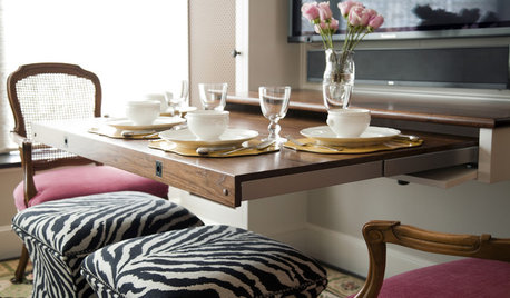 Double Take: Disappearing Table Gives 1 Room 3 Uses