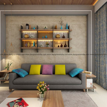 The living room is intelligently designed giving the villa a modern edge.