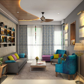 The living room is intelligently designed giving the villa a modern edge.
