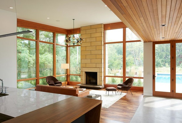 Craftsman Living Room by Strand Design