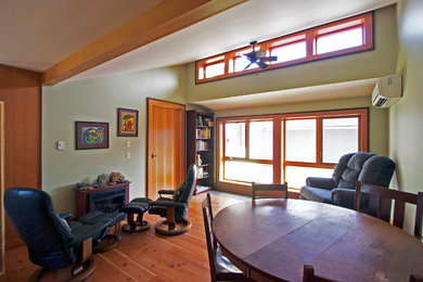 This passive solar addition also added an entire new living space to this existi