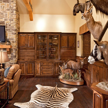 This Trophy Room is a real man cave!