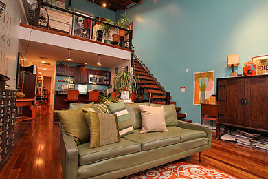 Living room - eclectic living room idea in Philadelphia