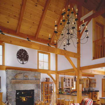 Timber Frame Barn Home Great Room