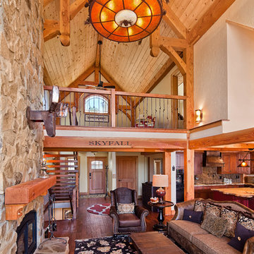 Timber Frame Home for Retirement in North Carolina - Great Room