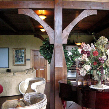 Timber Frame Home - Loft Post