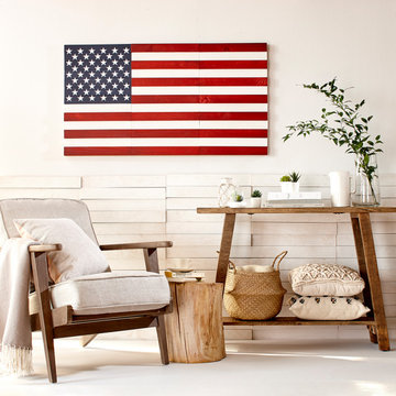 Timberwall USA Flag + Landscape Collection - Arctic