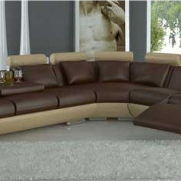 Tone Leather Sectional Sofas with Recliners