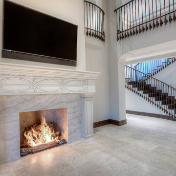 Stunning Built-In Fireplace Design