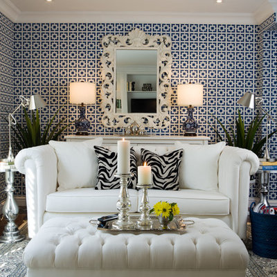 Inspiration for a contemporary formal and enclosed living room remodel in Toronto