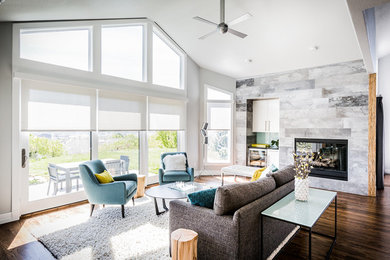 Inspiration for a modern living room in Boise.