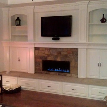 Town and Country Fireplace with Built-Ins
