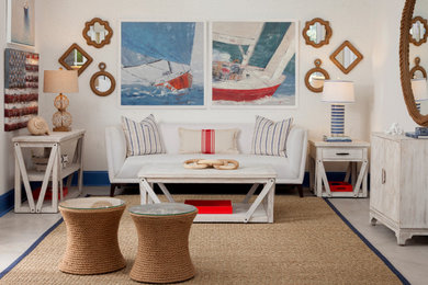 Inspiration for a nautical living room in Other.