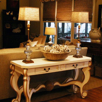 Traditional Birmingham Home Living and Dining Room