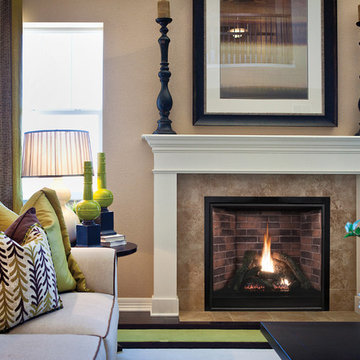 Traditional Brick Fireplace- American Hearth