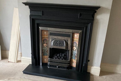 Traditional Cast Iron Combination Fireplace Installation