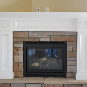 Traditional fireplace mantel