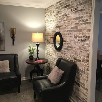 Traditional Home Bar Brick Walls