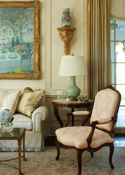 American Traditional Living Room by Katherine Shenaman Interiors