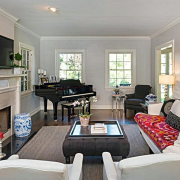Traditional Living Room with Grand Piano