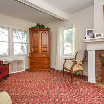 Traditional Living Room with New Windows