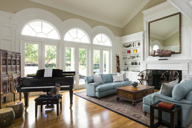 Inspiration for a timeless living room remodel in Other