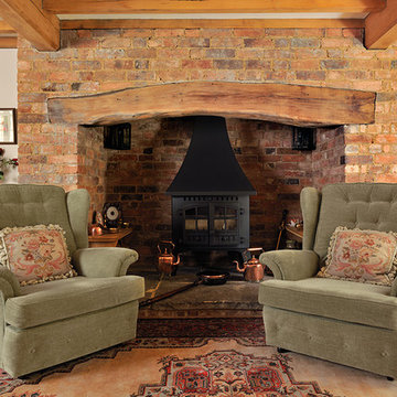 Traditional oak frame living room