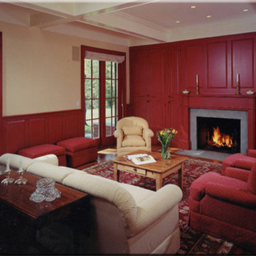 Traditional panelling and fire place surround