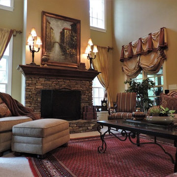 Traditional Style Fireplace Living room