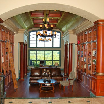 Traditional Style Library and reading room
