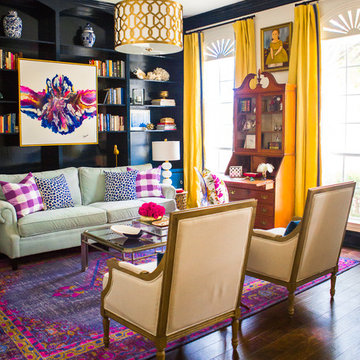 Traditional Vibrant Living Room