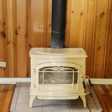 Traditional Wood-Burning Fireplace Installation