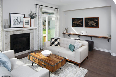 Living room - rustic living room idea in Ottawa
