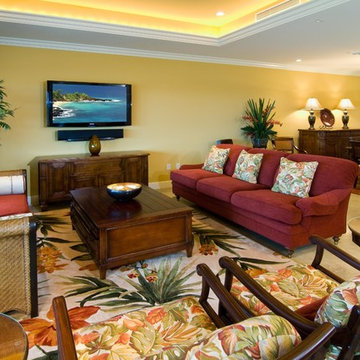 Transitional Great Room Tropical Design Ho'olei at Grand Wailea