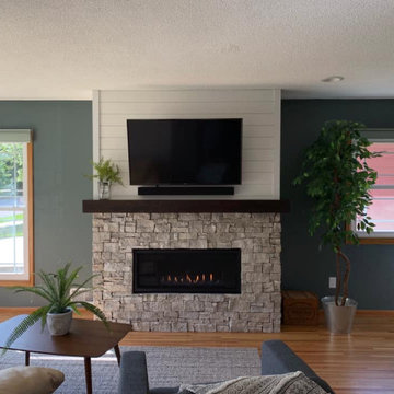 Transitional Linear Fireplace Rochester MN