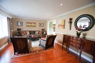 Transitional living room photo in Philadelphia