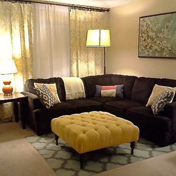 Transitional living room makeover