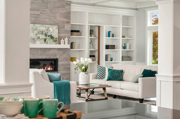 Transitional Living Room by Seattle Staged to Sell and Design LLC