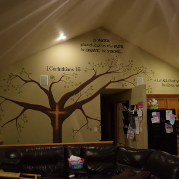 Tree Mural with Scripture