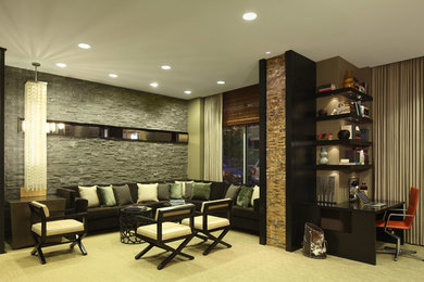 Living room - contemporary living room idea in DC Metro