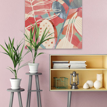 "Tropical Assemblage II" Painting Print on Wrapped Canvas