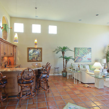 Tropical Kitchen Remodel in Bonita Bay - Living Room