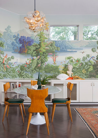 Transitional Living Room by Maureen Stevens Design