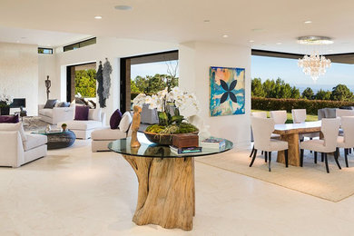 Trendy living room photo in Los Angeles