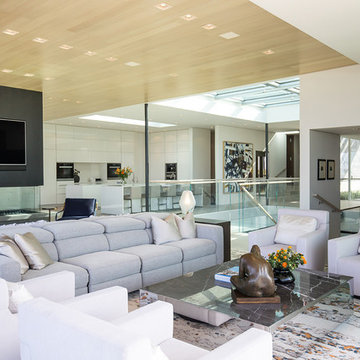 Trousdale Beverly Hills modern home luxury open plan living room